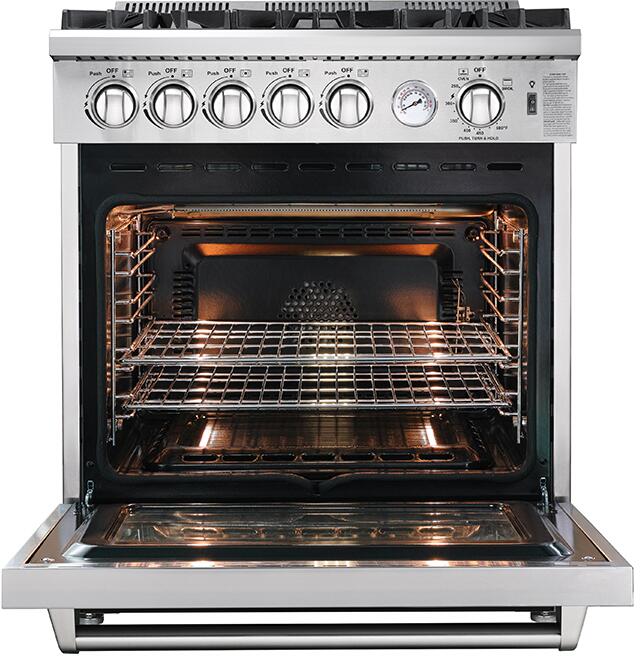 Forno 30″ Lseo Gas Burner / Gas Oven in Stainless Steel 5 Italian Burners, FFSGS6275-30