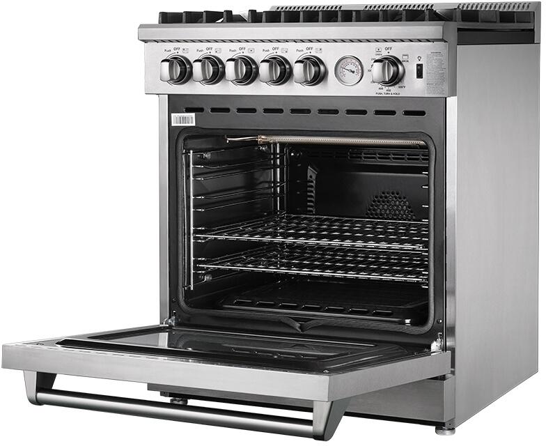 Forno 30″ Lseo Gas Burner / Gas Oven in Stainless Steel 5 Italian Burners, FFSGS6275-30