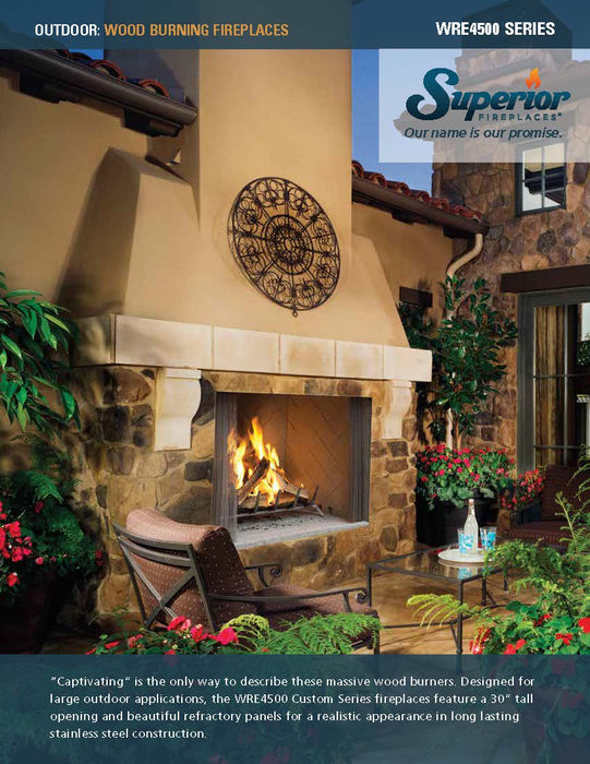 Superior WRE4536 Wood Burning Outdoor Fireplace