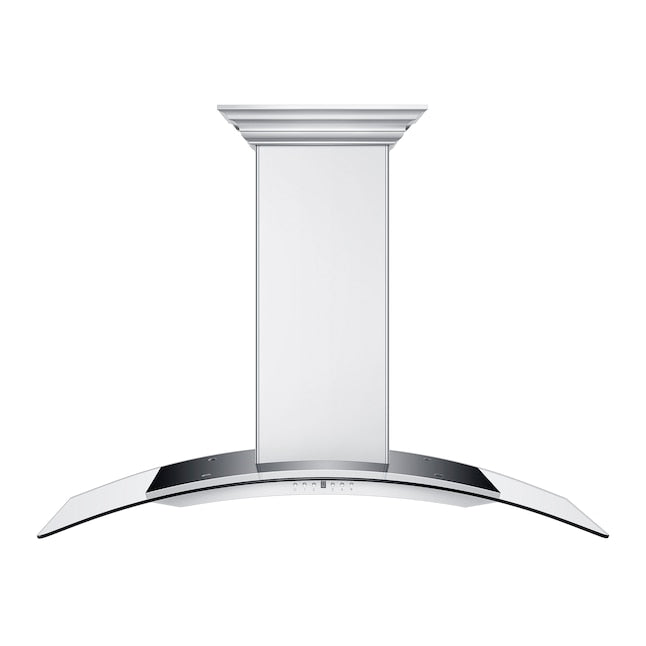 ZLINE 48" Ducted Wall Mount Range Hood in Stainless Steel & Glass with CrownSound®  Built-in Bluetooth Speakers, KN4CRN-BT-48