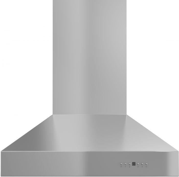 ZLINE 30" Professional Convertible Vent Wall Mount Range Hood in Stainless Steel with Crown Molding, 667CRN-30