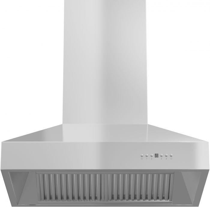 ZLINE 48" Professional Ducted Wall Mount Range Hood in Stainless Steel with Crown Molding, 667CRN-48