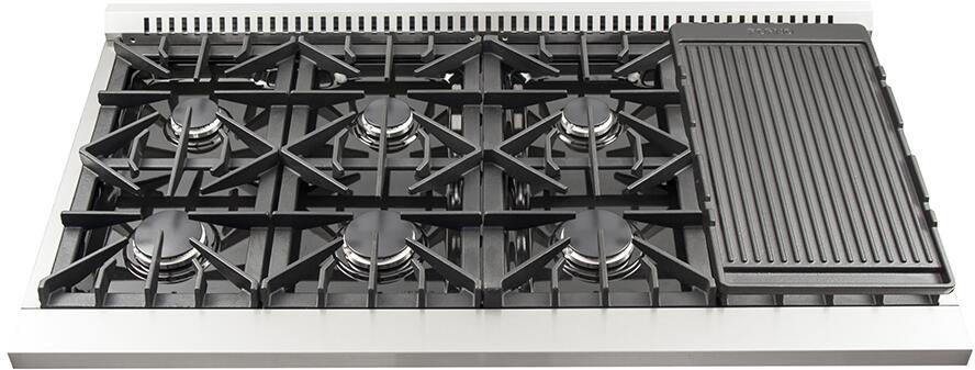 Forno 48" Freestanding Gas Range with 8 Sealed Burners in Stainless Steel, FFSGS6244-48