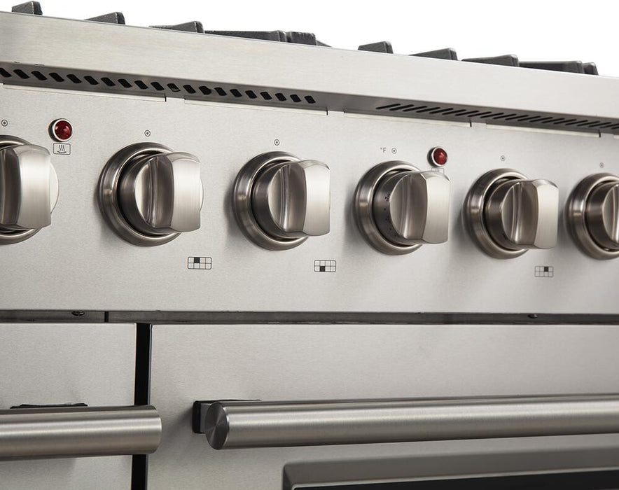 Forno 48" Freestanding Gas Range with 8 Sealed Burners in Stainless Steel, FFSGS6244-48