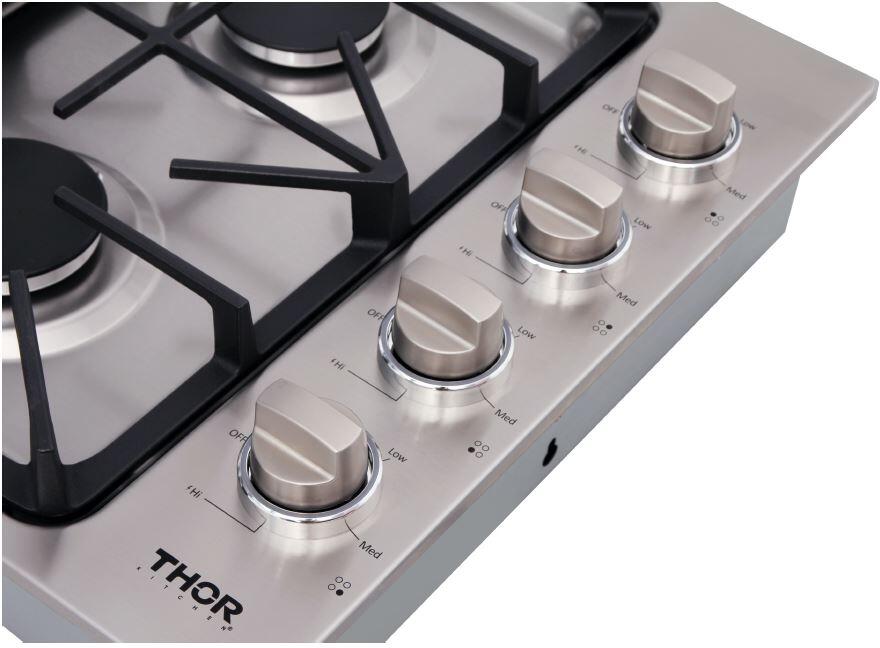 Thor Kitchen 30" Drop-in Gas Cooktop in Stainless Steel, TGC3001LP