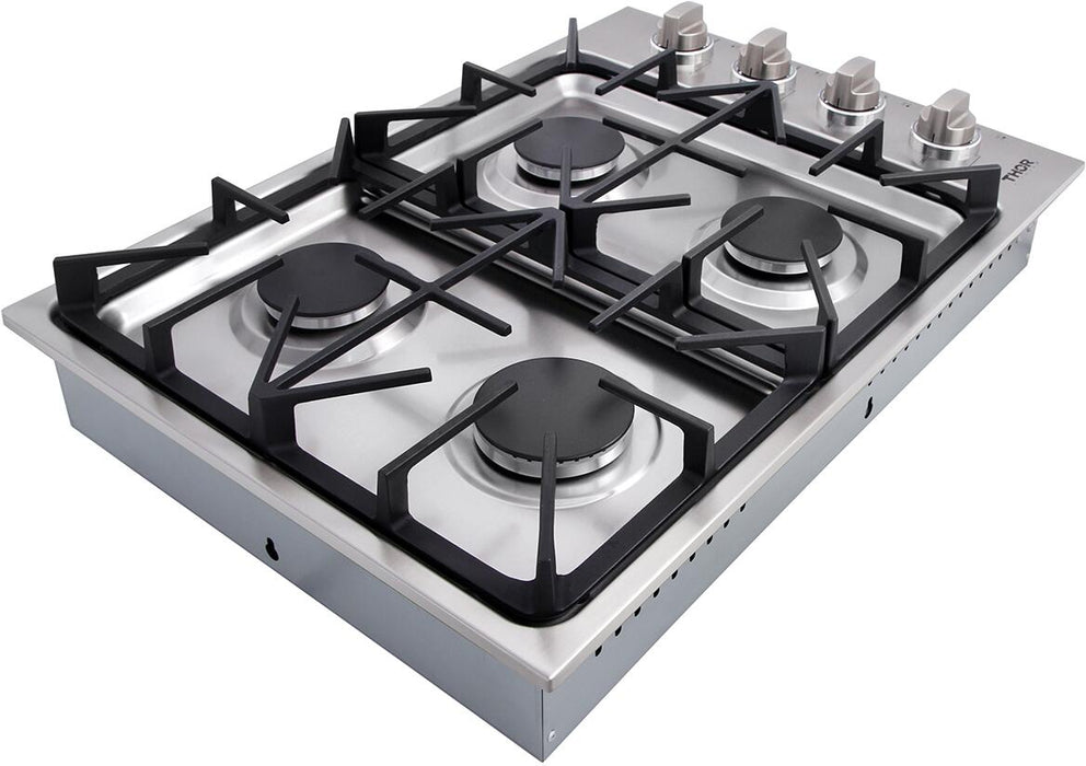 Thor Kitchen 30" Drop-in Natural Gas Cooktop in Stainless Steel, TGC3001