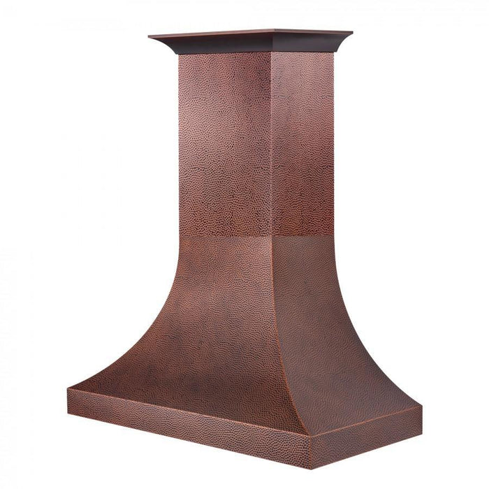 ZLINE 48" Designer Series Hand-Hammered Copper Finish Wall Range Hood, 8632H-48