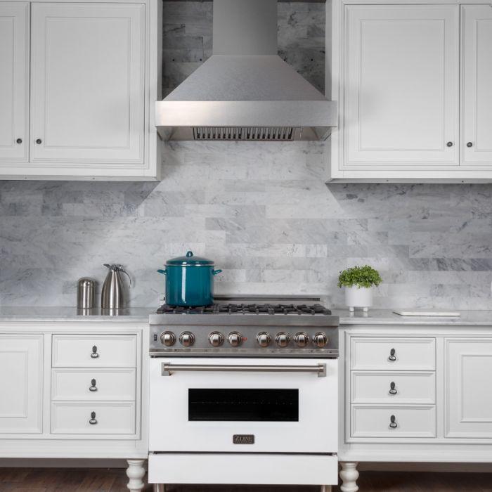 ZLINE 30" Wall Mount Range Hood in DuraSnow® Stainless Steel with DuraSnow® Shell, 8654SN-30