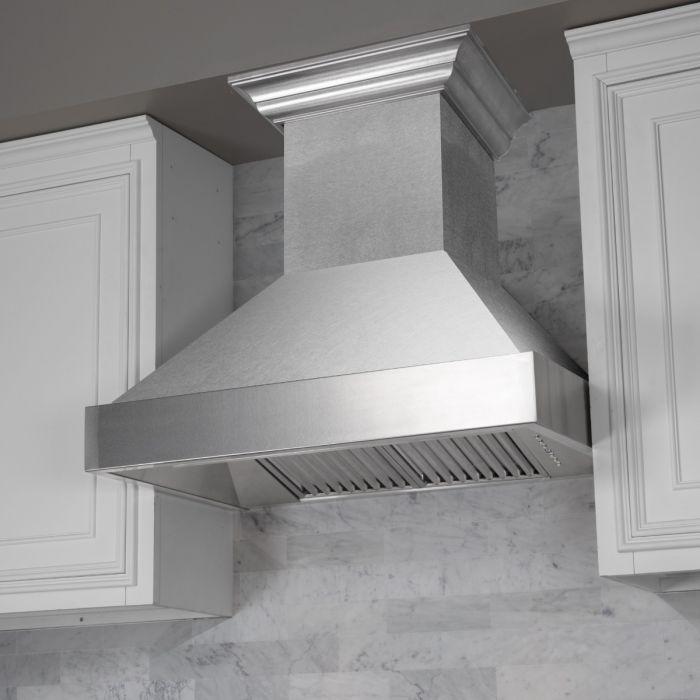 ZLINE 48" Wall Mount Range Hood in DuraSnow® Stainless Steel & DuraSnow® Shell , 8654SN-48