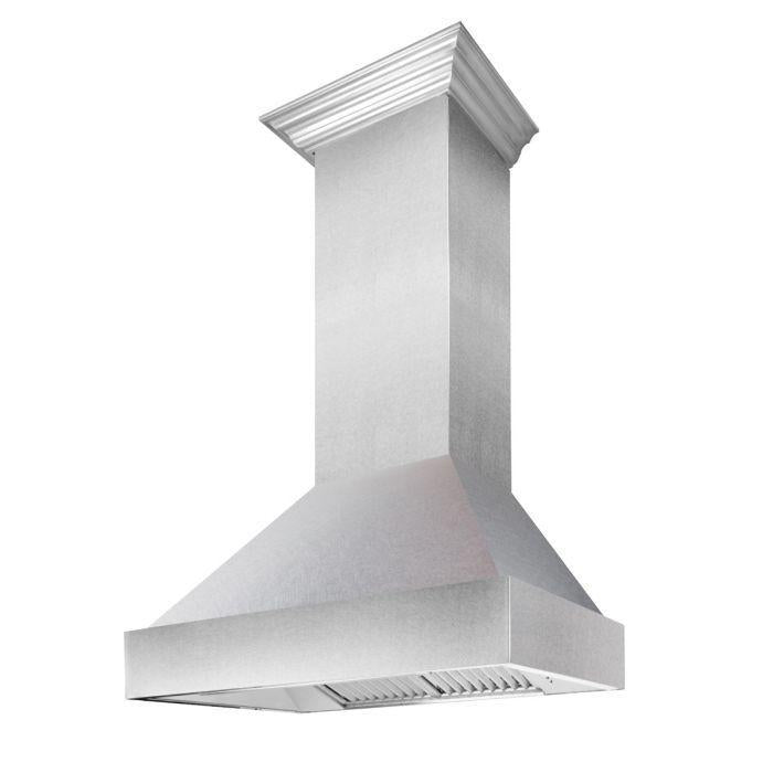 ZLINE 48" Wall Mount Range Hood in DuraSnow® Stainless Steel & DuraSnow® Shell , 8654SN-48