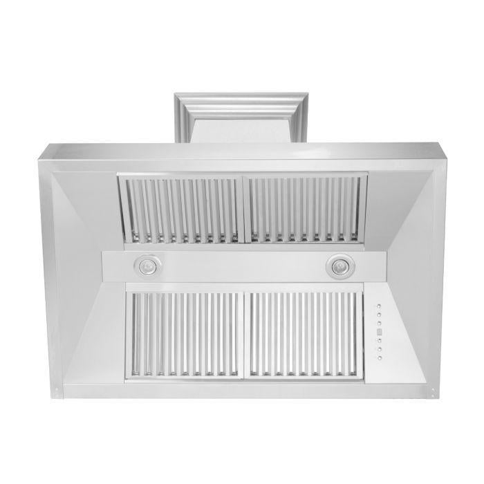 ZLINE 48" Wall Mount Range Hood in DuraSnow® Stainless Steel & DuraSnow® Shell , 8654SN-48