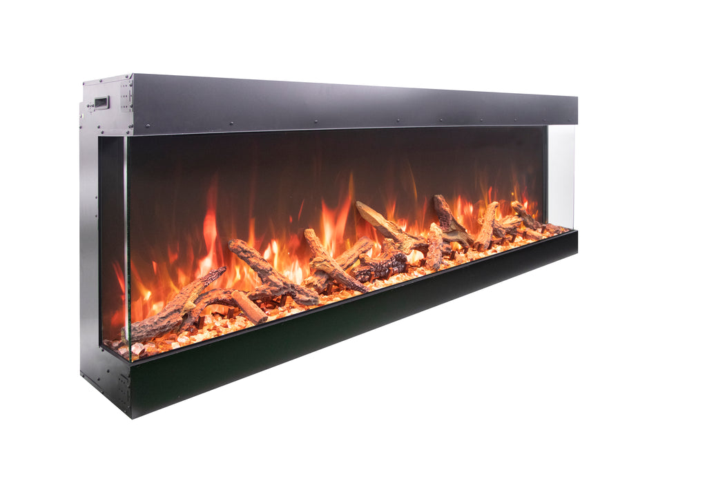 Amantii Tru View Bespoke 65" 3 Sided Indoor / Outdoor Electric Fireplace