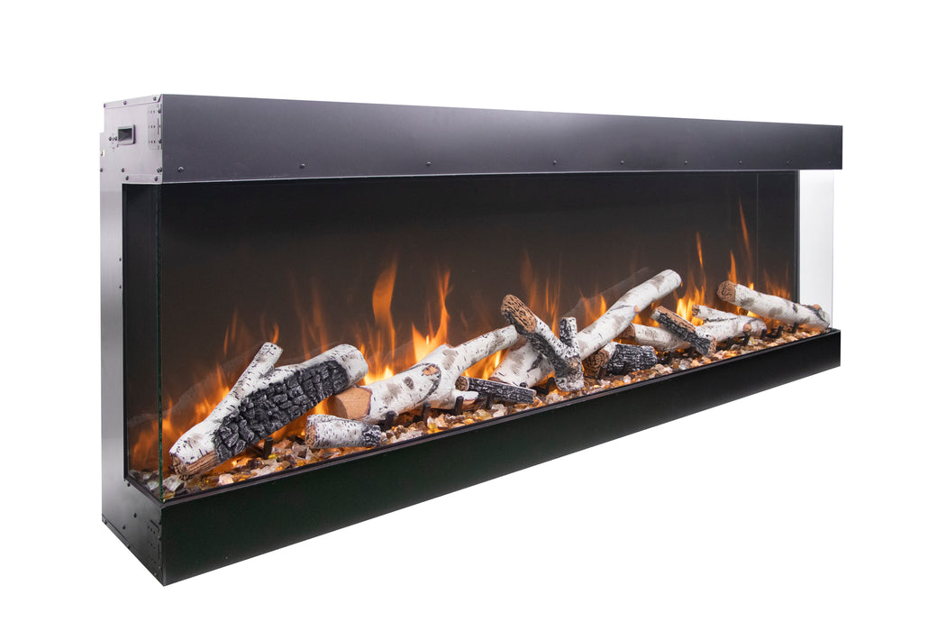 Amantii Tru View Bespoke 65" 3 Sided Indoor / Outdoor Electric Fireplace