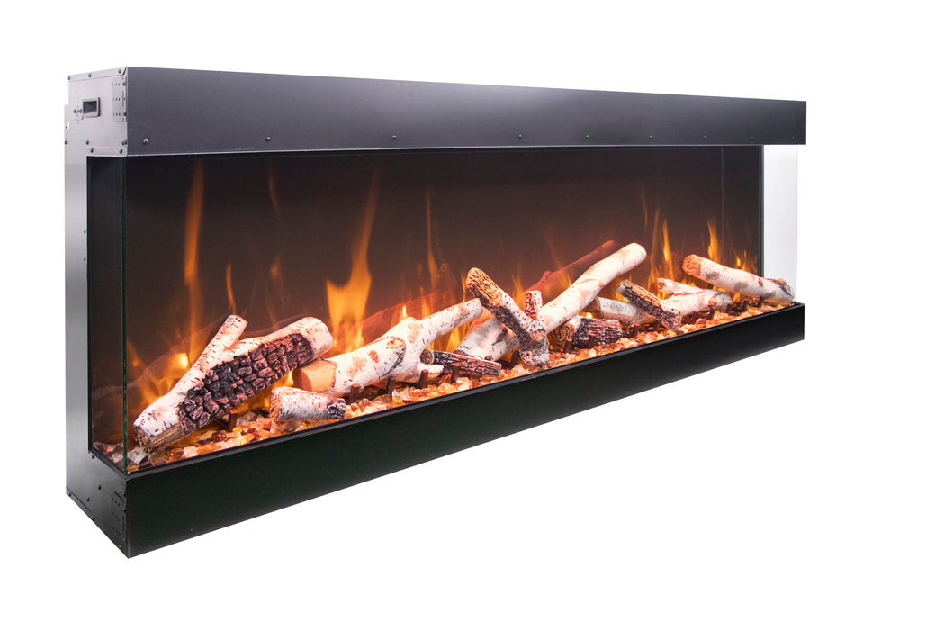 Amantii Tru View Bespoke 65" 3 Sided Indoor / Outdoor Electric Fireplace