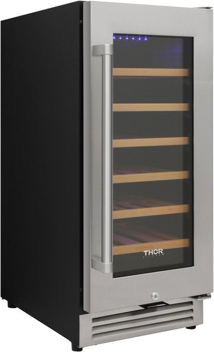 Thor Kitchen 15" 33 Bottle Single Zone Wine Cooler, TWC1501