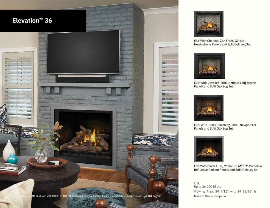 Napoleon Elevation 36 Direct Vent Gas Fireplace