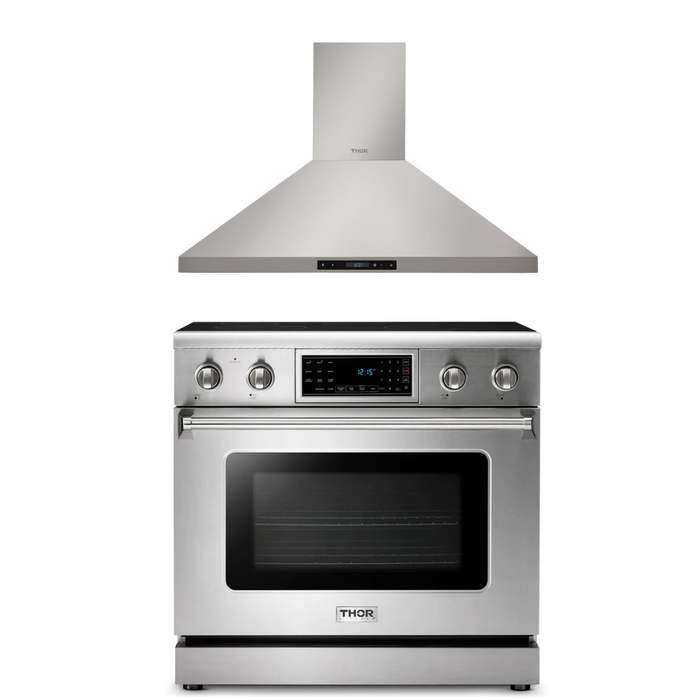 Thor Kitchen Appliance Package - 36 In. Electric Range, Range Hood, AP-TRE3601