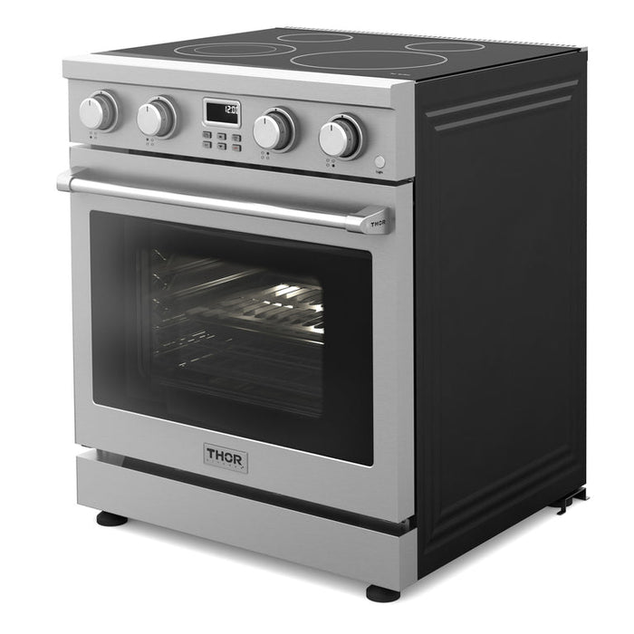 Thor Kitchen Appliance Package - 30" Electric Range, Range Hood, AP-ARE30-W