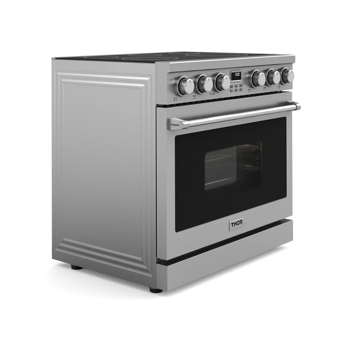 Thor Kitchen Appliance Package - 36" Electric Range, Range Hood, AP-ARE36-C