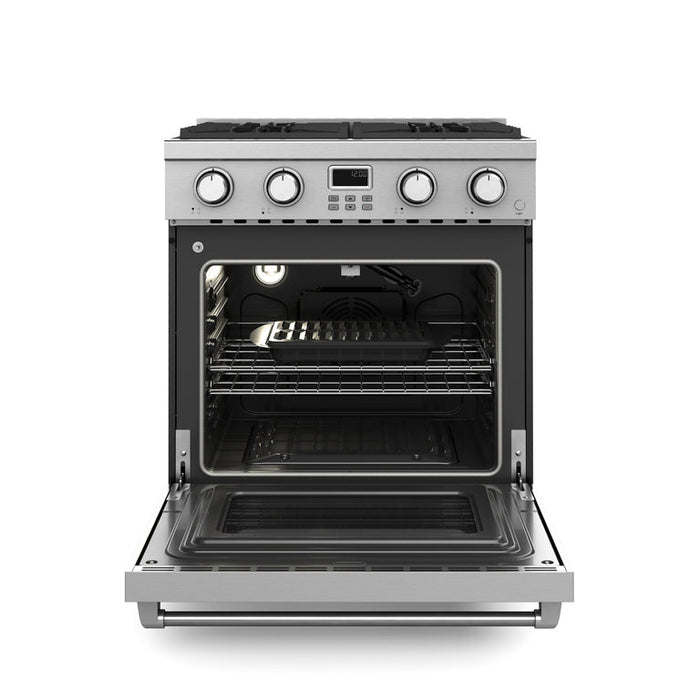 Thor Kitchen Appliance Package - 30" Natural Gas Range, Range Hood, Microwave Drawer, Refrigerator, Dishwasher, AP-ARG30-7