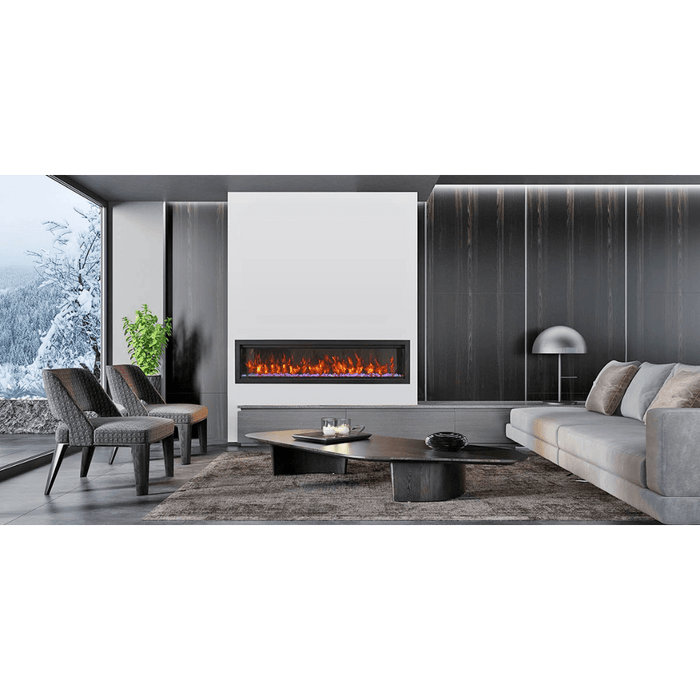 Amantii 74" Symmetry Bespoke Built-In Electric Fireplace with Wifi and Sound