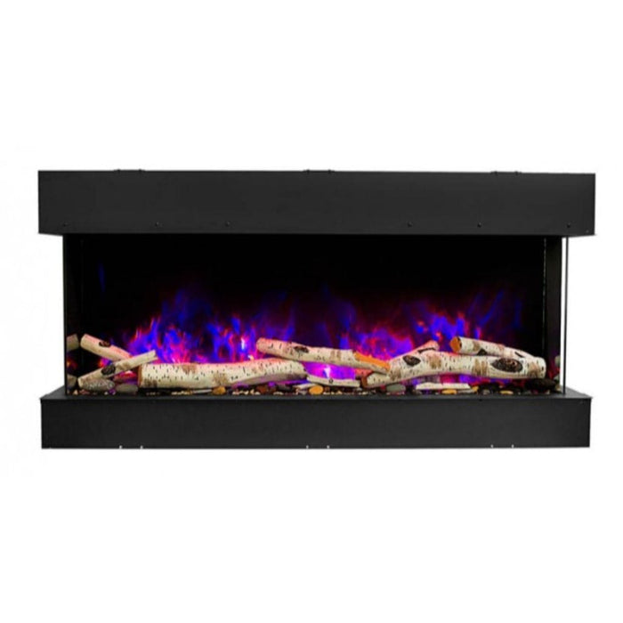 Amantii Tru-View 50" Three Sided Slim Glass Electric Fireplace