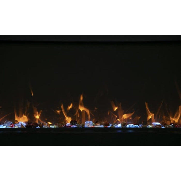 Amantii Tru View Bespoke 55" 3 Sided Indoor / Outdoor Electric Fireplace