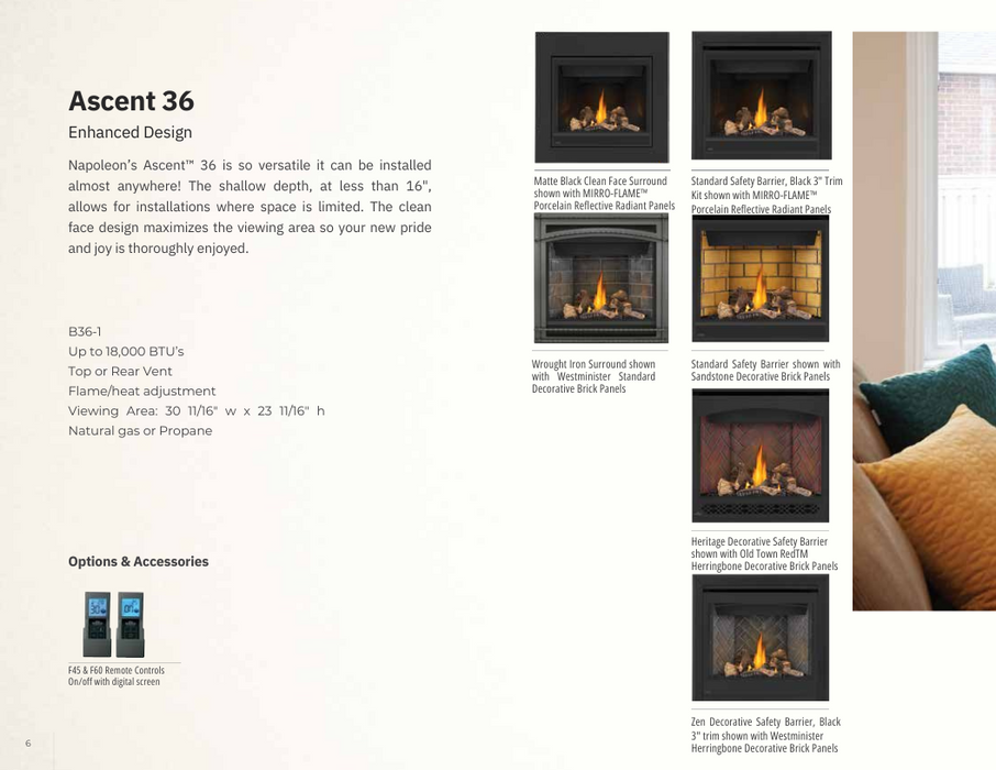 Napoleon Ascent 36 Direct Vent Gas Fireplace