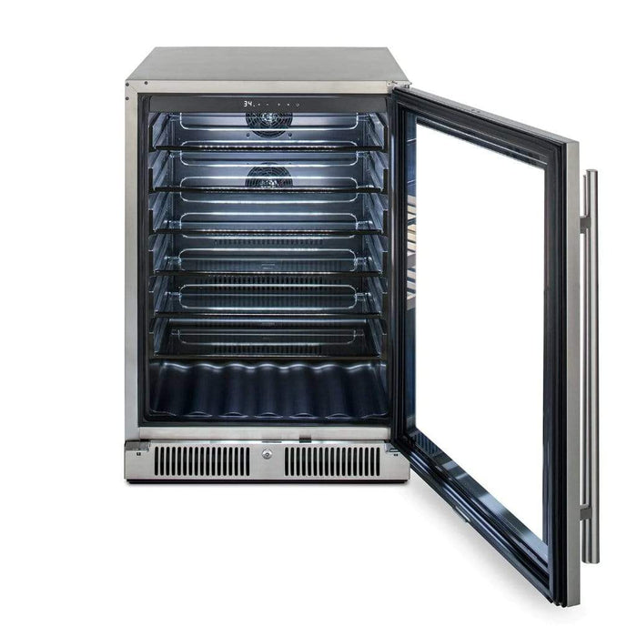 Blaze 24" 5.5 Cu. Ft. Outdoor Rated Glass Door Beverage Cooler