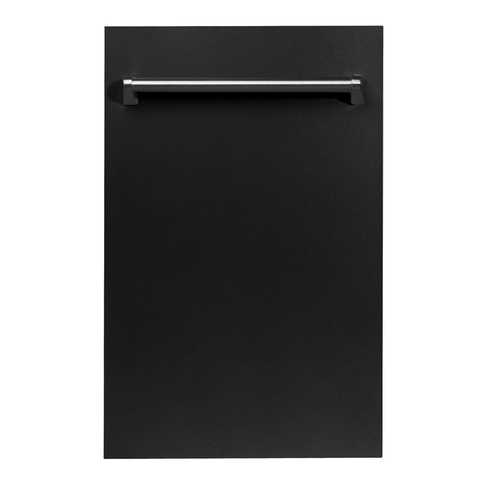 ZLINE 18" Classic Top Control Dishwasher in Black Matte Stainless Steel, DW-BLM-18