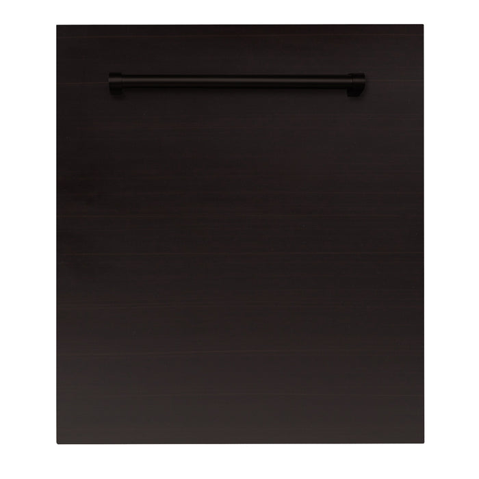 ZLINE 24" Classic Top Control Dishwasher Oil-Rubbed Bronze with Traditional Style Handle, DW-ORB-H-24