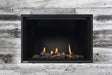 Efficient Montigo DelRay Square 46” direct-vent fireplace with modern aesthetics.