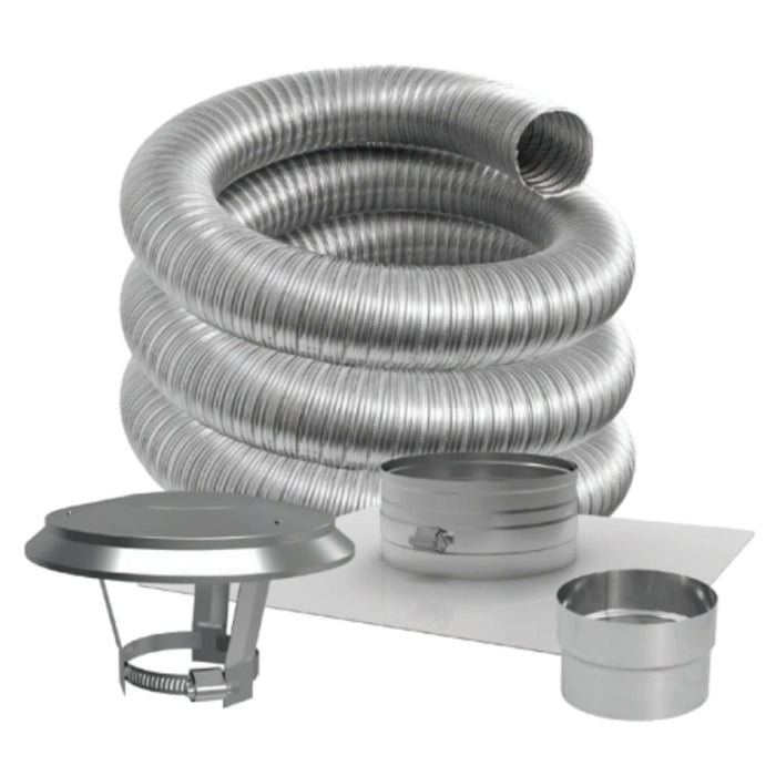 DuraVent 15' Flex Pipe Length DuraFlex Pro Stainless Steel Basic Kit