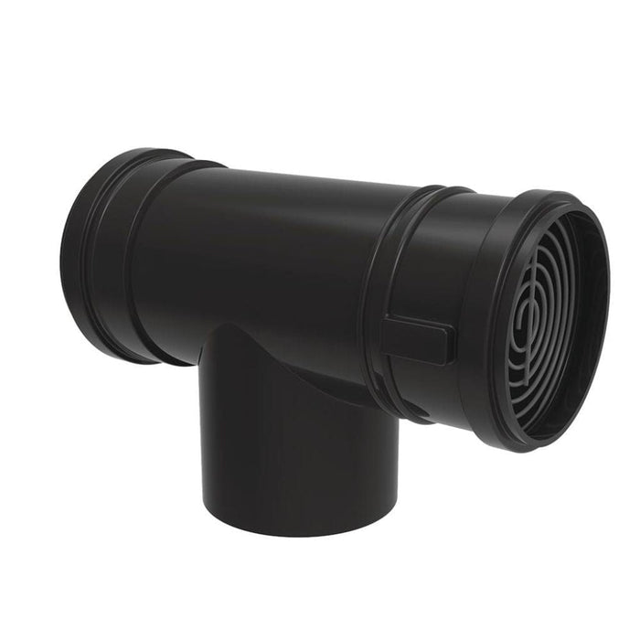 DuraVent 2"-4" Inner Diameter PolyPro Black Termination Tee