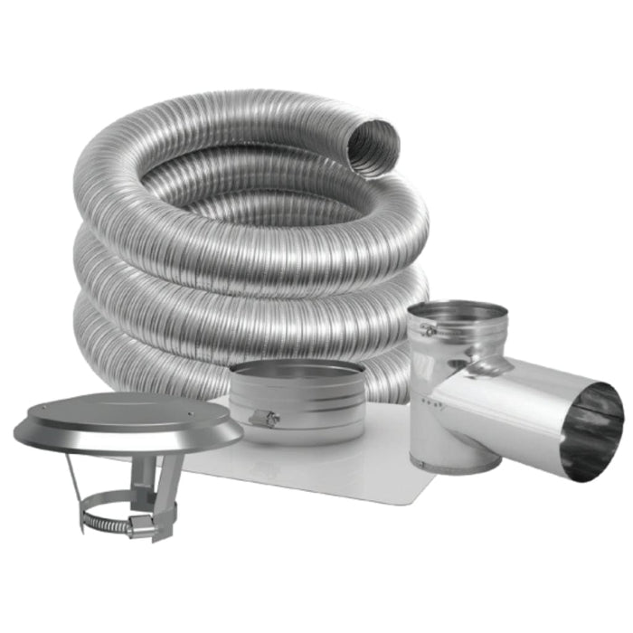 DuraVent 20' Flex Pipe DuraFlex Pro Stainless Steel Tee Kit Length