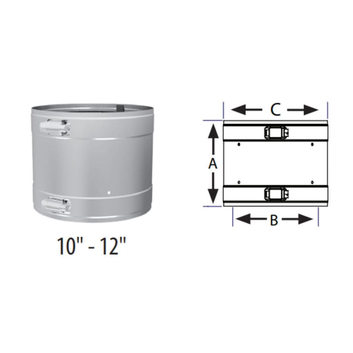 DuraVent 3"-12" Inner Diameter DuraFlex SS Connector