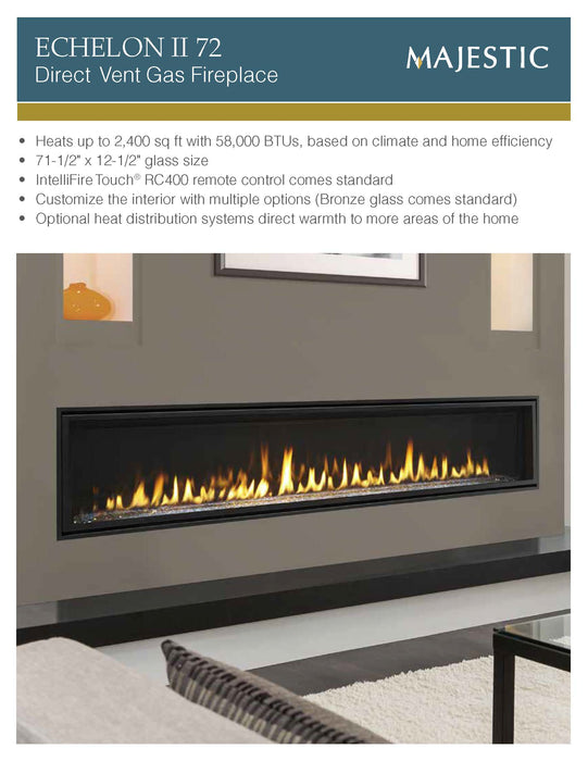 Majestic Echelon II 72" Direct Vent Natural Gas Fireplace