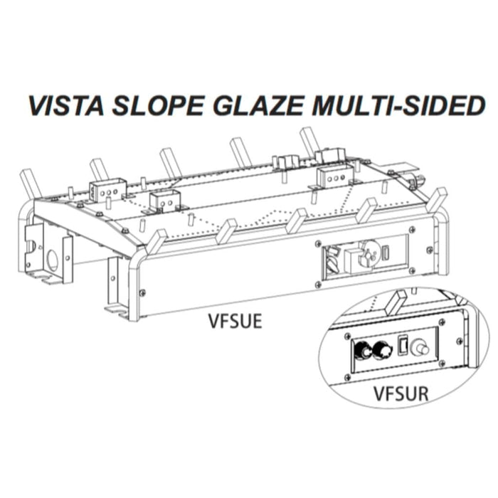 Empire 18"/24"/30" Vista Multi-Sided Gas Burner with Intermittent Pilot Valve (Burner Only)