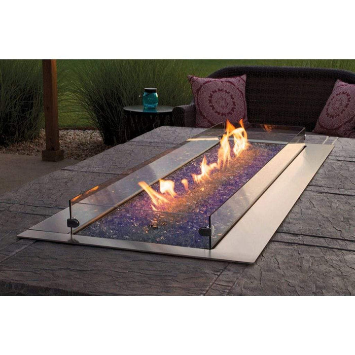 Empire Carol Rose 60" Wind Deflector Glass Fire Pit Accessory