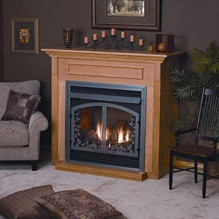 Empire Wooden Mantel Cabinet with Base for 36" Fireplaces and Fireboxes