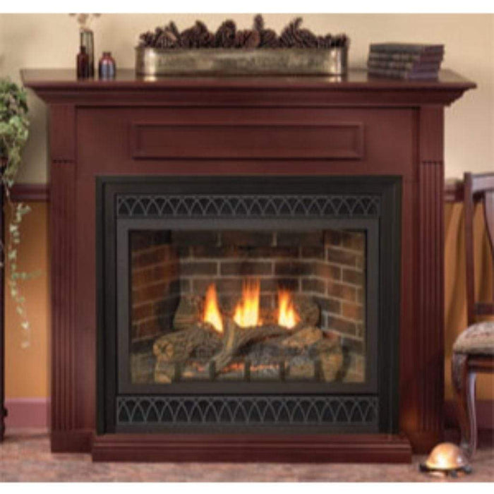 Empire Wooden Mantel Cabinet with Base for 36" Fireplaces and Fireboxes