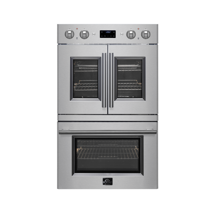 Forno 30" 7.36 Cu. Ft. French Door Double Electric Wall Oven with Air Fry, Self-Clean and Sous Vide, FBOEL1340-30