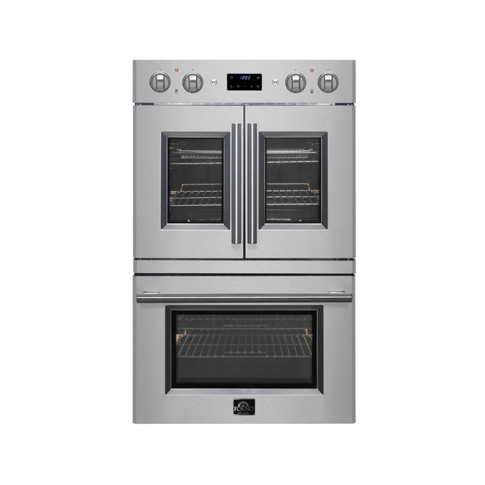 Forno 30" 7.36 Cu. Ft. French Door Double Electric Wall Oven with Air Fry, Self-Clean and Sous Vide, FBOEL1340-30