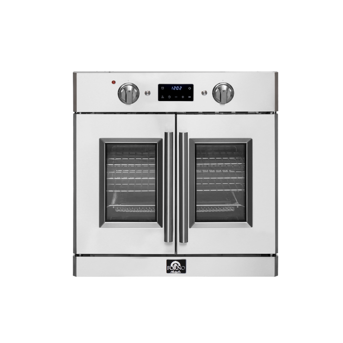 Forno 30" 3.58 Cu. Ft. French Door Electric Wall Oven with Telescopic Racks, Air Fry, Self-Clean and Sous Vide, FBOEL1371-30