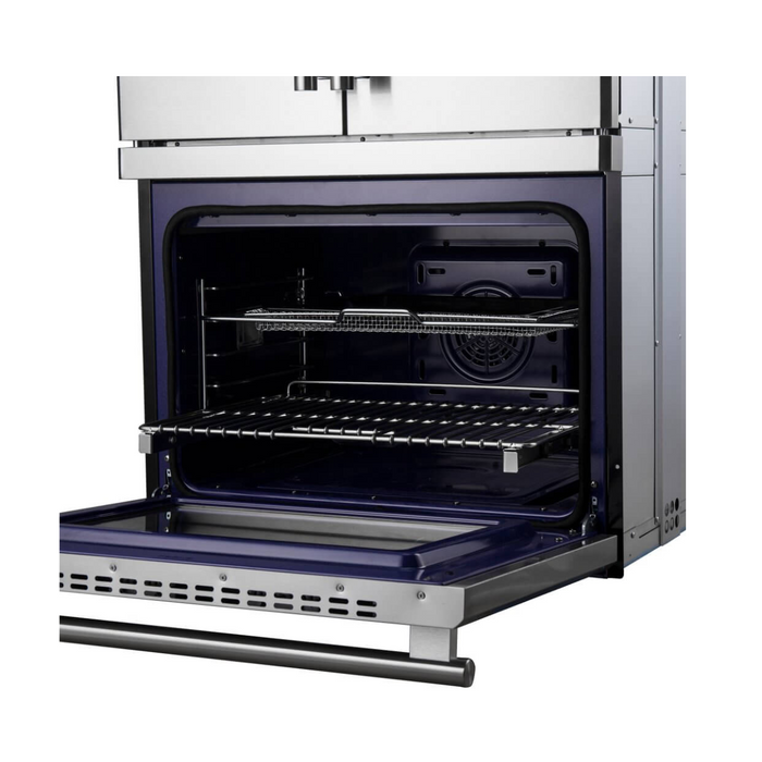 Forno 30" 7.36 Cu. Ft. French Door Double Electric Wall Oven with Telescopic Racks, Air Fry, Self-Clean and Sous Vide, FBOEL1388-30