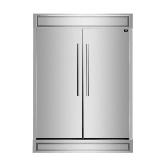 Forno Appliance Package - 48" Gas Range, 60" Refrigerator, Microwave Drawer, Dishwasher, AP-FFSGS6244-48-26