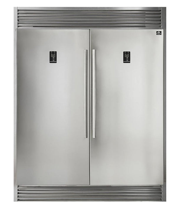 Forno Appliance Package - 30" Gas Range, 30" Range Hood, 60" Refrigerator, AP-FFSGS6276-30-W-4