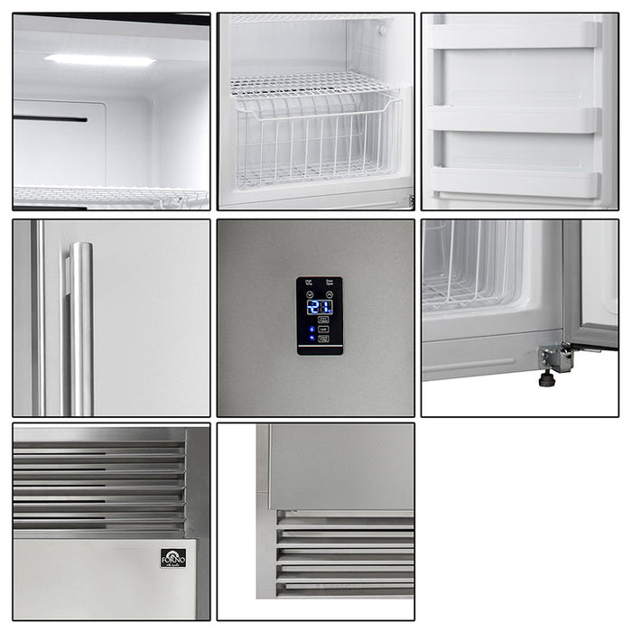 Forno Appliance Package - 30" Dual Fuel Range, 30" Range Hood, 60" Refrigerator, AP-FFSGS6125-30-W-4