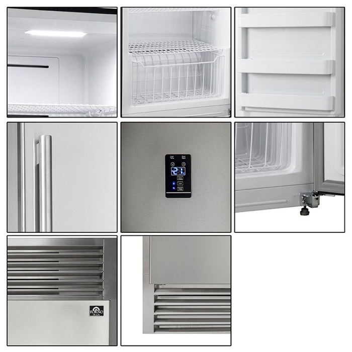 Forno 60" 27.6 cu. ft. Refrigerator & Freezer in Stainless Steel, FFFFD1933-60S