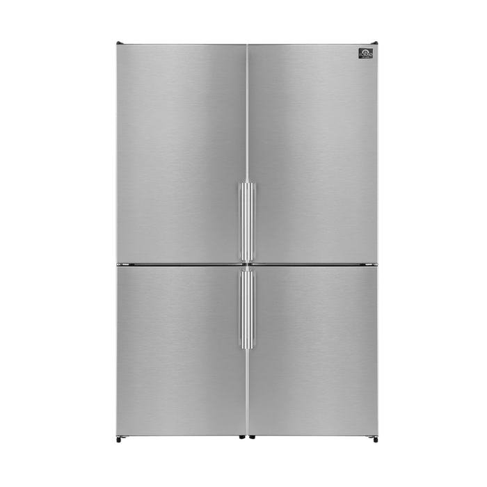 Forno Appliance Package - 48" Gas Range, Dishwasher, 48" Refrigerator, AP-FFSGS6244-48-11